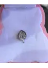 Gümüş Renk Yaprak Ağaç Model Çelik Tragus Piercing