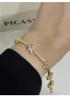 24K VIP Altın Kaplama Taşlı Kuzey Yıldızı Kadın Bileklik