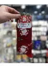 Şeker Kamışlı Noel Anneli Kırmızı Renk Yılbaşı Temalı Çorap