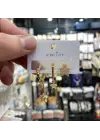 3’Lü Yıldız Figürlü Çelik Küpe Seti Gold Renk