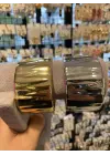 Geniş Metal Chunky Kelepçe Bileklik (Gold & Gümüş)