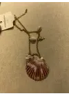 Deniz Kabuklu Kırmızı İstiridye Kolye