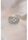 Ayarlamalı Silver Renk Metal Bombeli Boluncuk Model Yüzük