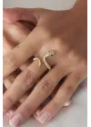 Ayarlanabilir Gold Renk Yılan Kadın Yüzük