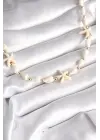 Beyaz Deniz Kabuğu Model Beyaz Deniz Yıldız Figür  Çelik Kolye