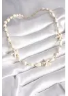 Beyaz Deniz Kabuğu Model Beyaz Deniz Yıldız Figür  Çelik Kolye