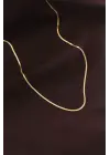 Çelik Altın  60 cm İnce İtalyan Zincir Çelik Kolye