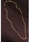 Çelik Altın  60 cm İnce İtalyan Zincir Çelik Kolye