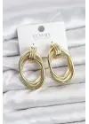 Çelik Gold Renk Damla Model Vintage Kadın Küpe