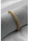 Çelik Gold Renk Kalın Zincir Model Kadın Bileklik