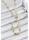 Çelik Gold Renk Yıldızlı Kadın Y Kolye