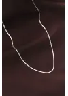 Çelik Gümüş  60 cm İnce İtalyan Zincir Çelik Kolye