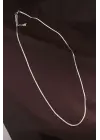 Çelik Gümüş  60 cm İnce İtalyan Zincir Çelik Kolye