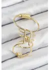 Çelik Halkalı Model Gold Renk Kıkırdak Küpe