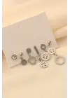 Çelik Taşlı Yaşam Ağacı Küpe Seti