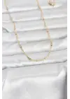 CM 14K Gold Renk Bar Zincir Model 60 cm Kadın Kolye