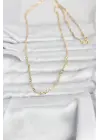 CM 14K Gold Renk Burgu Yassı Model 60 cm Kadın Kolye