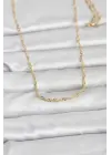 CM 14K Gold Renk Burgu Zincirli 60 cm Kadın Kolye