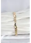 CM 14K Gold Renk Ezme Kalın Zincir Model Kadın Bileklik