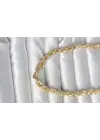 CM 14K Gold Renk Kalın Burgu Zincirli Model 60 cm Kadın Kolye