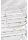 CM 14K Gold Renk Lazer İnce Zincirli Kadın Kolye