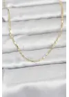 CM 14K Gold Renk Lazerli Zincir Model 60 cm Kadın Kolye