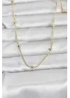 CM 14K Gold Renk Top Zincir 60 cm Kadın Kolye