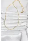 CM 14K Gold Renk Top Zincirli Model 60 cm Kadın Kolye