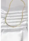 CM 14K Gold Renk Yassı Zincir Model 45 cm Kadın Kolye