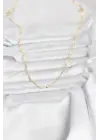 CM 14K Gold Renk Yassı Zincir Model 60 cm Kadın Kolye
