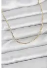 CM 14K Gold Renk Zincirli 60 cm Kadın Kolye