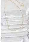 CM 14K Gold Renk Zincirli 60 cm Kadın Kolye