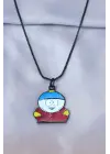 Eric Cartman Tasarımlı Siyah Zincirli Erkek Kolye