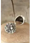 Eskitme Gümüş Renk Örümcek Figürlü Erkek Ayarlamalı Yüzük