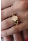 Gold Renk Daire Model Kadın Yüzük