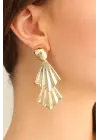 Gold Renk Metal Vintage Bayan Sallantı Küpe