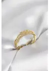 Gold Renk Minimal Yıldızlı Model Kadın Yüzük