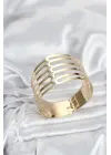 Gold Renk Pirinç Kaburga Model Kadın Bileklik