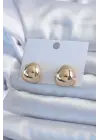Gold Renk Pirinç Kadın Küpe