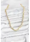 Gold Renk Çelik Tifani Model Kadın Kolye