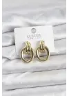 Gold Renk Çelik Vintage Kadın Küpe