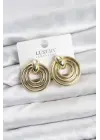 Gold Renk Çelik Vintage Kadın Küpe
