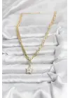 Gold Renk Pirinç Yıldız Model Kadın Kolye