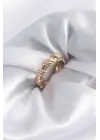 Gold Renk Sarmal Model Kadın Yüzük