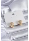 Altın Zirkon Taşlı  Çelik Küpe