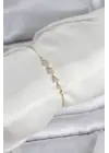 Gold Renk Zirkon Taşlı Yıldız Model Asansörlü Kadın Bileklik