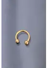 Gold Renkli Yarım Halka 316L Cerrahi Çelik Piercing