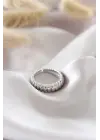 Gümüş Renk Ayarlamalı Burgu Kadın Yüzük