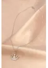 Gümüş Renk Metal Zirkon Taşlı Taç Kolye