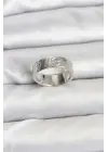 Düğme Model Taşsız Gümüş Renk Model Kadın Yüzük